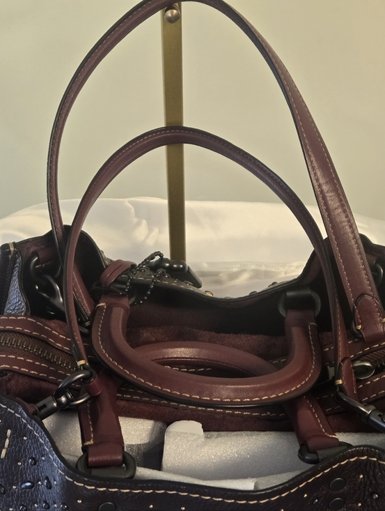 Coach ROGUE 30 Oxblood With Rivets - Picture 8 of 16